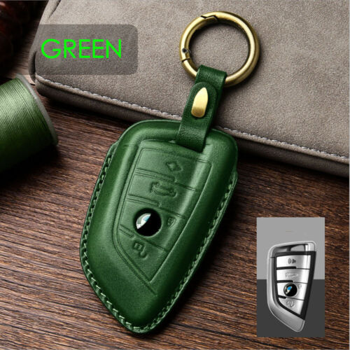 Handmade Genuine Leather Craft Car Key Fob Case Cover Fore BMW Keychains bag