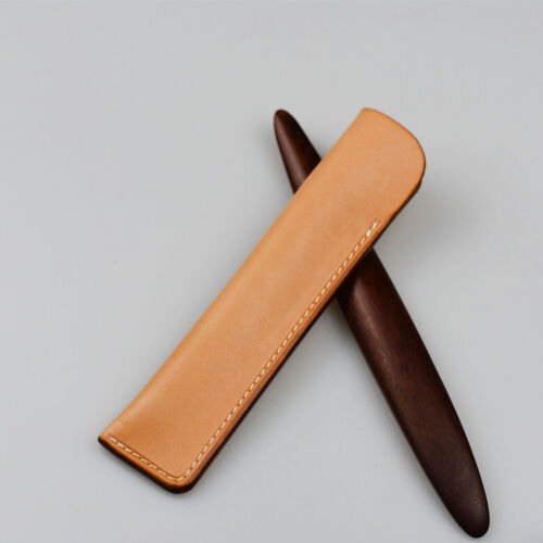 Handmade custom Made Genuine Leather Craft Cowhide Pen Case Pencil Bag Holder