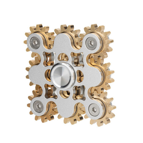 Linkage Hand Fidget Spinner Chain Brass Aluminum Gear Finger Gyro Relax Toy