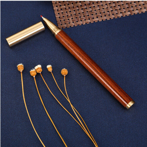 Custom Made Retro Solid Brass Sandalwood Craft Pen Ball Point Pen EDC Gift