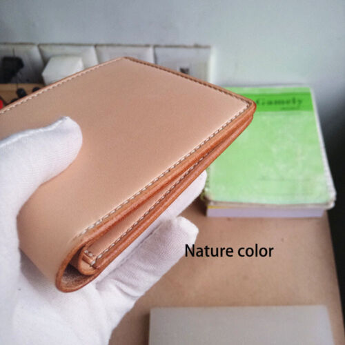 Handmade Vegetable Tanned Leather Wallet Genuine Cowhide Card Case Custom