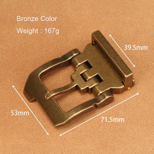 Heavy Solid Brass Pin Belt Buckle for Men Dress Leatherwork Craft DIY 39mm