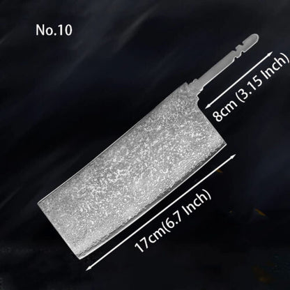 VG10 Damascus Steel Chef Knife Blank Blade DIY Home Hobby Kitchen Knife Material