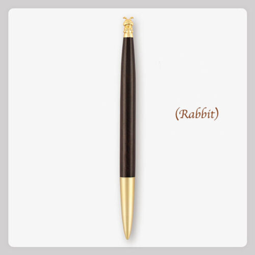 Brass Wood Zodiac Animal Design Signature Pen Customizable Logo Business Office Gift