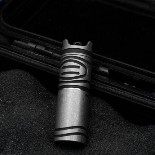 Titanium Mini Rechargeable LED Flashlight Waterproof Keychain Pendant EDC