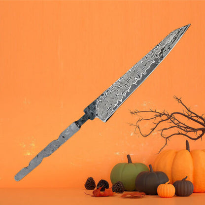 Kitchen Fruit Knife Blank Outdoor Blade DIY Tool Home Hobby Vg10 Damascus Steel