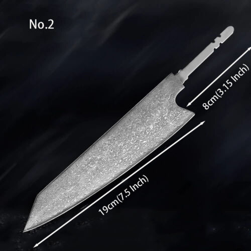 VG10 Damascus Steel Chef Knife Blank Blade DIY Home Hobby Kitchen Knife Material