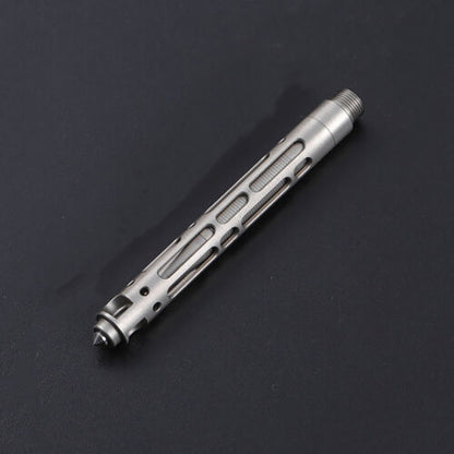 Mini Titanium Alloy Hand Carved Baked Blue Pen Portable Pendant EDC Gift