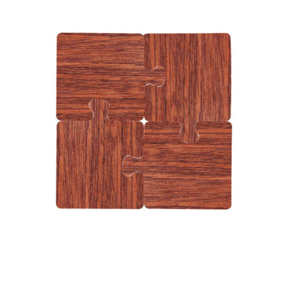 Natural Wooden Tea Coasters Heat Resistant Eco Friendly Handmade Puzzle Design