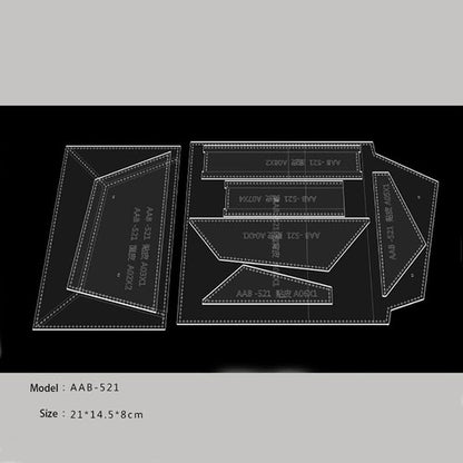 Handmade DIY Ladies Shoulder Bag Acrylic Pattern – Accordion Design Template