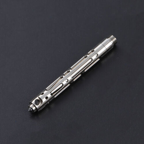 Mini Titanium Alloy Hand Carved Baked Blue Pen Portable Pendant EDC Gift