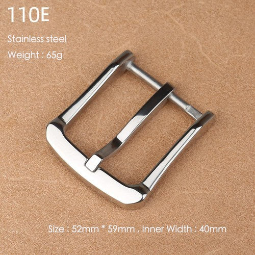 Brass Belt Buckle for Men Leather Belt Pin Buckle Stainless Steel Vintage Style