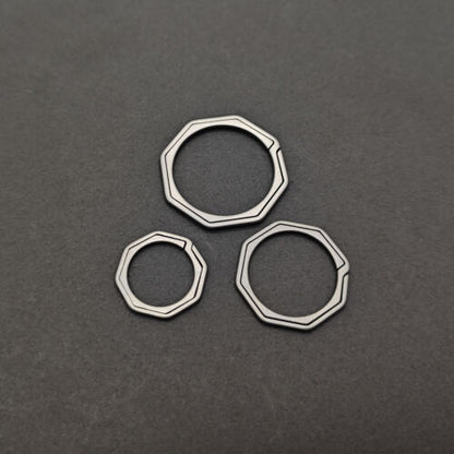 Quality Titanium Keyring Keychain Split Ring Buckle Craft Hardware Accessory DIY