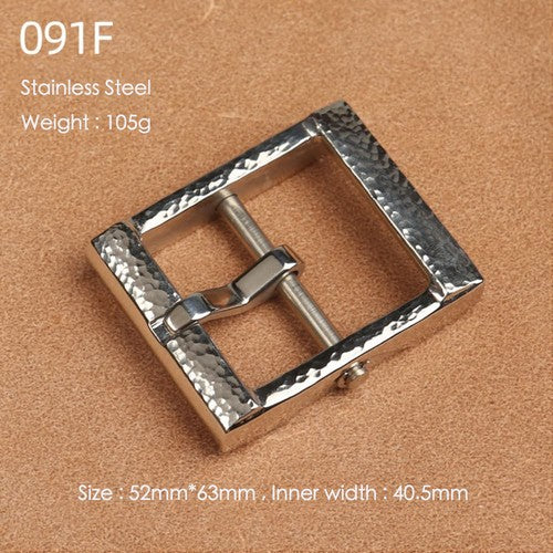 Brass Belt Buckle for Men Leather Belt Pin Buckle Stainless Steel Vintage Style
