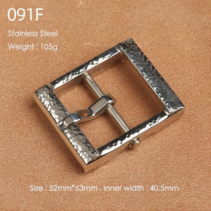 Brass Belt Buckle for Men Leather Belt Pin Buckle Stainless Steel Vintage Style
