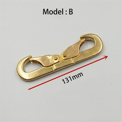 Solid Brass Double End Hook Buckle Heavy Duty Bag Connector Pet Leash Snap Clip