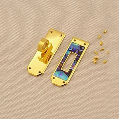 Stainless Steel Mother of Pearl Twist Lock Clasp for DIY Luxury Leather craft