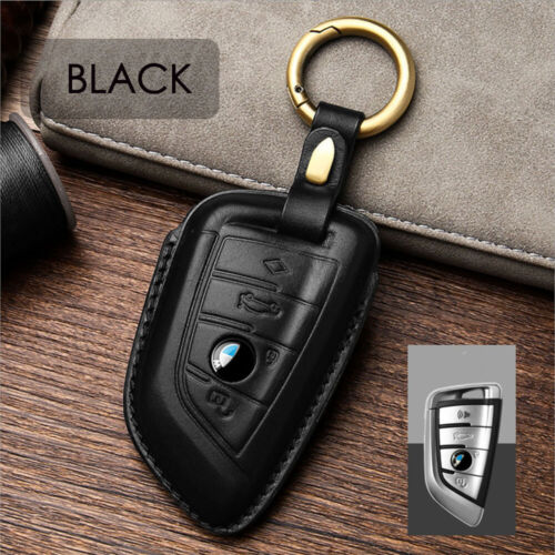 Handmade Genuine Leather Craft Car Key Fob Case Cover Fore BMW Keychains bag