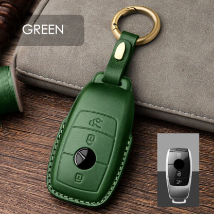 Handmade Genuine Leather Craft Car Key Fob Case Cover Fore Benz Keychains bag