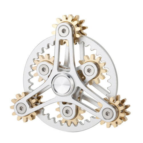 Linkage Hand Fidget Spinner Chain Brass Aluminum Gear Finger Gyro Relax Toy