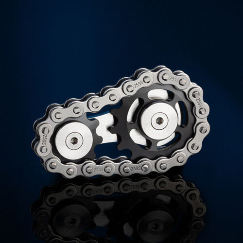 Linkage Hand Fidget Spinner Chain Stainless Steel Gear Finger Gyro Relax Toy