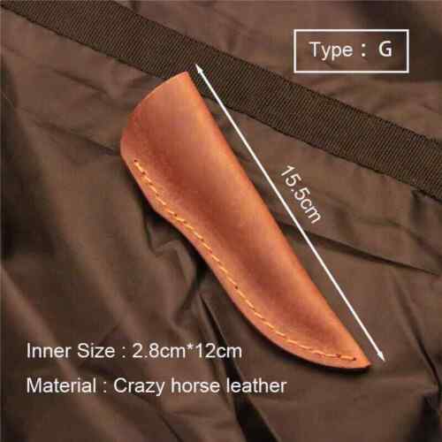 Leather Carft Genuine Cowhide Leather Knife Sheath Blade Cover Pouch Belt Clip