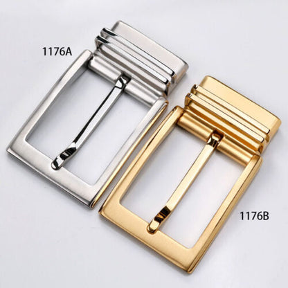 Solid 304 Stainless Steel Belt Buckle for Men Dress Belt DIY Leather Work Craft