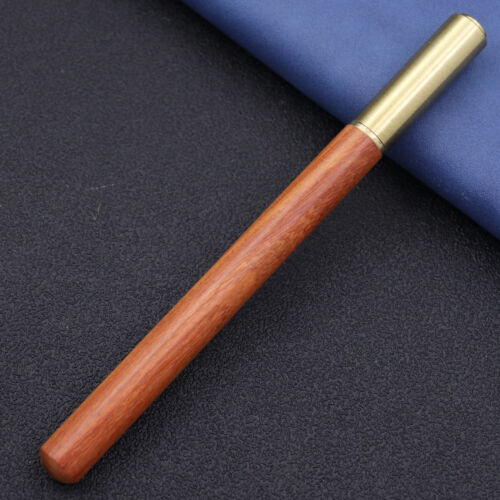 Custom Made Retro Solid Brass Sandalwood Craft Pen Ball Point Pen EDC Gift