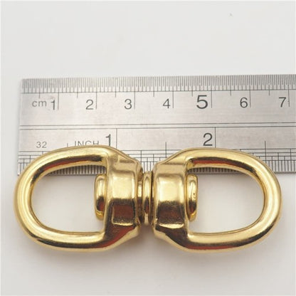 Solid Brass Swivel Figure 8 Ring Pet Leash Connector Bag Strap Hardware Link DIY