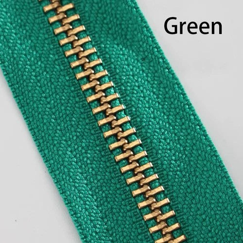 30cm Size #5 Metal Zipper Brass Pull for DIY Leather Bags Hardware Accessories