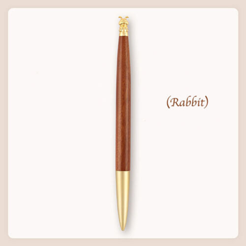 Brass Wood Zodiac Animal Design Signature Pen Customizable Logo Business Office Gift