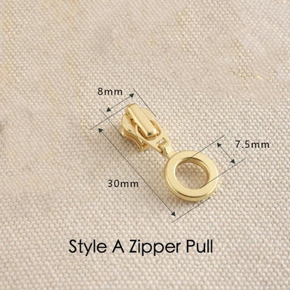 No3 Zipper Tape Brass Teeth One Way Zipper Bag Handbag Hand DIY Accessories