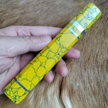 Japanese Style Octagonal Marble Material Handle Making Chief Knife Accessory DIY