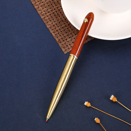 Custom Made Retro Solid Brass Sandalwood Craft Pen Ball Point Pen EDC Gift