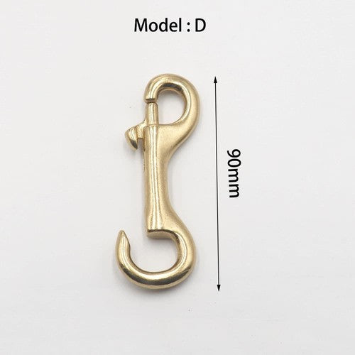 Solid Brass Double End Hook Buckle Heavy Duty Bag Connector Pet Leash Snap Clip
