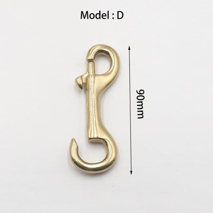 Solid Brass Double End Hook Buckle Heavy Duty Bag Connector Pet Leash Snap Clip