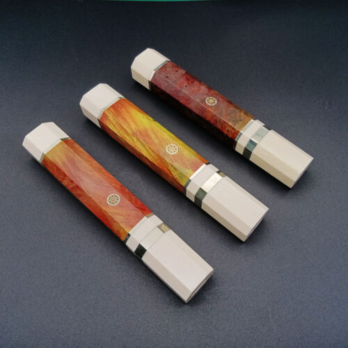 New Japanese Style Octagonal Wooden Resin Handle Material DIY Making Chief Knife