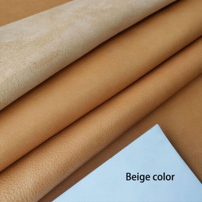 Oil Rich Vegetable Tanned Lychee Pattern Soft Genuine Leather Craft Material DIY 1.6mm Thickness