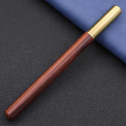 Custom Made Retro Solid Brass Sandalwood Craft Pen Ball Point Pen EDC Gift