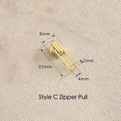 YKK No3 Zipper Tape Brass Teeth One Way Zipper Bag Handbag Hand DIY Accessories