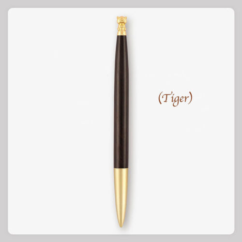 Brass Wood Zodiac Animal Design Signature Pen Customizable Logo Business Office Gift