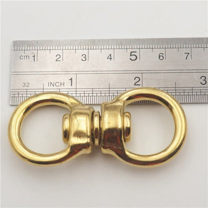 Solid Brass Swivel Figure 8 Ring Pet Leash Connector Bag Strap Hardware Link DIY