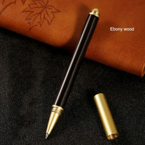 Small Elegant Brass Craft Wooden Signature Pen Business Gift Logo Customizable