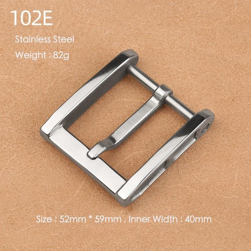 Brass Belt Buckle for Men Leather Belt Pin Buckle Stainless Steel Vintage Style