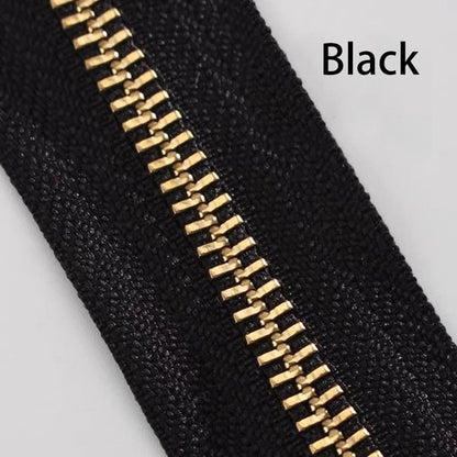 30cm Size #5 Metal Zipper Brass Pull for DIY Leather Bags Hardware Accessories