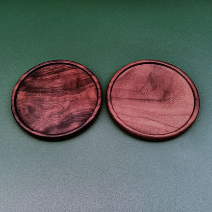 Walnut Wooden Whiskey Coasters Coffee Cup Plate Tea Heat Insulation Mat Art DIY