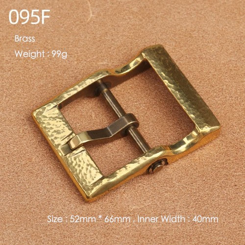 Brass Belt Buckle for Men Leather Belt Pin Buckle Stainless Steel Vintage Style