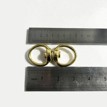 Solid Brass Swivel Figure 8 Ring Pet Leash Connector Bag Strap Hardware Link DIY