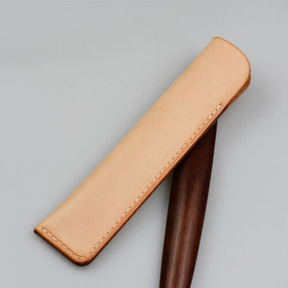 Handmade custom Made Genuine Leather Craft Cowhide Pen Case Pencil Bag Holder