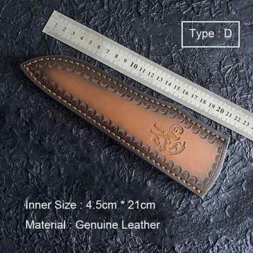 Leather Carft Genuine Cowhide Leather Knife Sheath Blade Cover Pouch Belt Clip